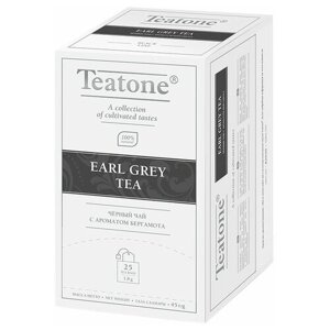 Чай черный Teatone Earl grey в пакетиках, 25 пак.