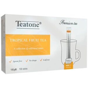 Чай черный Teatone в стиках, тропические фрукты, мультифрукт, 180 г, 100 пак.