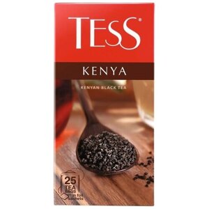 Чай черный Tess Kenya в пакетиках, классический, молоко, 25 пак.