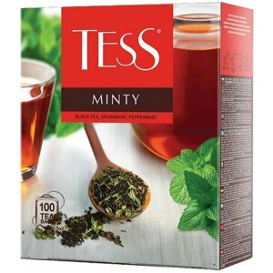 Чай черный Tess Minty в пакетиках, 100 пак.