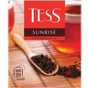 Чай черный Tess Sunrise в пакетиках, 100 пак.