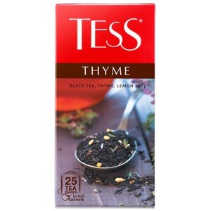Чай черный Tess Thyme в пакетиках, чабрец, лимон, 25 пак.
