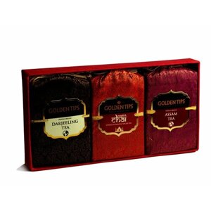 Чай чёрный ТМ "Голден Типс"Подарок Индии - 1 (Ассам, Дарджилинг, Масала), 300 гр.