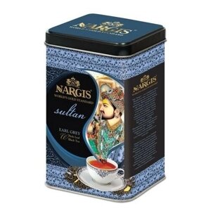 Чай чёрный ТМ "Наргис"Sultan, Ассам Эрл Грей, банка, 200 г