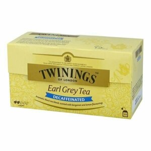 Чай черный Twinings Эрл Грей без кофеина 25 пакетиков, 50 г (из Финляндии)