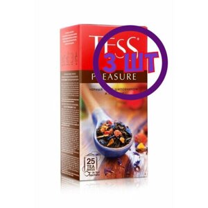 Чай черный в пакетиках для Tess Pleasure (Тесс Плэжа), 25*1,5 г (комплект 3 шт.) 6005947