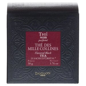 Чай "Дамман" черный ароматизированный в шелковых пакетах Mille Collines/ Тысяча холмов, коробка 25 штук