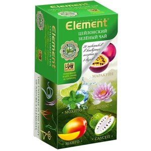 Чай Element цейлонский зеленый Ассорти, 25 пак.