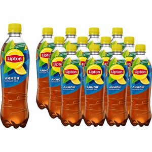 Чай холодный Lipton лимон, ПЭТ, 0,5л, 12шт/уп