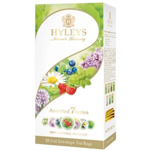 Чай Hyleys Гармония природы 7 вкусов ассорти в пакетиках, чабрец, липа, 1 пак.
