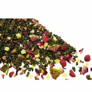 Чай Инжир-лукум (зеленый чай листовой) фруктовый-ягодный с добавлением натуральных фруктов и ягод WEISERHOUSE 250г