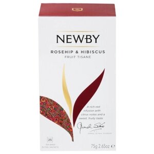 Чай красный Newby Rosehip & Hibiscus в пакетиках, 25 пак.