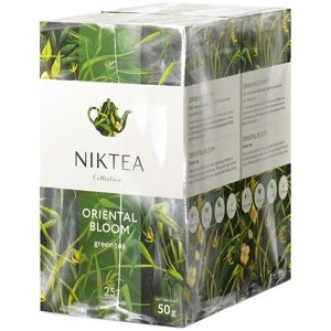 Чай Niktea Oriental Bloom/ Ориентал Блум, чай зеленый пакетированный, 25 п х 2 г х 2 упаковки