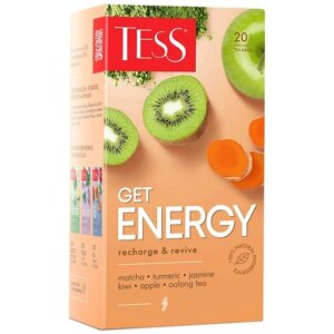 Чай оолонг Tess Get Energy в пакетиках, 20 пак.
