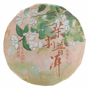 Чай Пуэр шу с жасмином (блин), 100 г