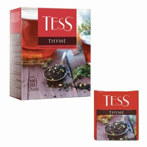Чай TESS "Thyme" черный с чабрецом и цедрой лимона, 100 пакетиков в конвертах по 2 г, 1185-09, 621967