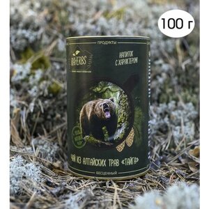 Чай травяной алтайский Тайга (курильский чай лабазник бадан чабрец смородина земляника малина хвоя сосны сибирской кедровый орех) 100 г