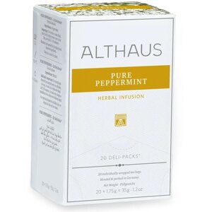 Чай травяной Althaus Deli Packs Pure Peppermint (Чистая мята), в пакетиках, 20 пак.