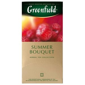 Чай травяной Greenfield Summer Bouquet в пакетиках, яблоко, шиповник, 25 пак.
