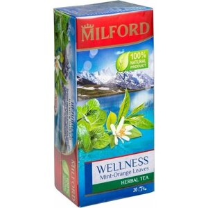 Чай травяной Milford Wellness Mint-Orange Leaves 20*2г х 3шт