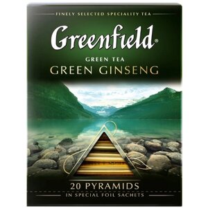 Чай улун Greenfield Green Ginseng в пирамидках, 20 пак.