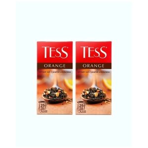 Чай в пакетиках черный Tess Orange, 2 шт по 25 пак.