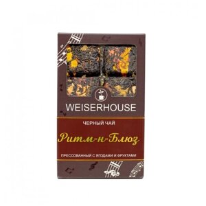 Чай Weiserhouse "Ритм-н-блюз", чёрный прессованный с добавками, плитка, 75 гр