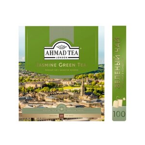 Чай зеленый Ahmad Tea Jasmine в пакетиках, 100 пак.