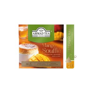 Чай зеленый Ahmad tea Mango Souffle в пирамидках, 20 пак.