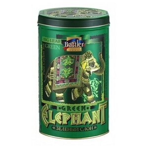 Чай зеленый Battler Зеленый слон OPA, 100 г ж/б