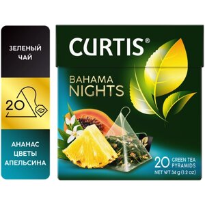 Чай зеленый Curtis Bahama Nights в пирамидках, 20 пак.