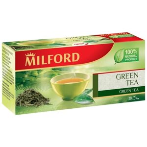 Чай зеленый Milford Green tea в пакетиках, классический, груша, 20 пак.