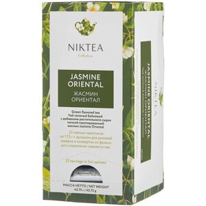 Чай зеленый Niktea Jasmine oriental в пакетиках, 25 пак.