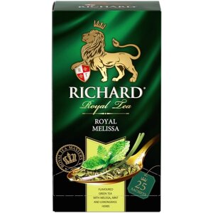 Чай зеленый Richard Royal melissa в пакетиках, 25 пак.