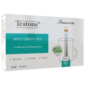 Чай зеленый Teatone в стиках, 180 г, 100 пак.