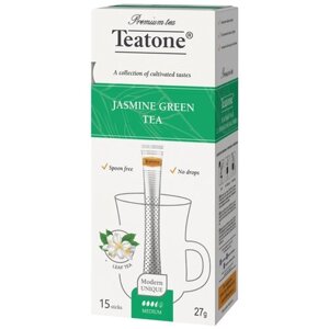 Чай зеленый Teatone в стиках, 27 г, 15 пак.