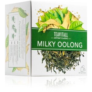 Чай зелёный TEAVITALL CLASSIC «Молочный улун»Масса нетто: 68,4 г (38 фильтр-пакетов по 1,8 г). Лучший антистрессовый напиток!