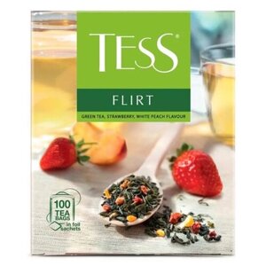 Чай зеленый Tess Flirt в пакетиках, 100 пак.