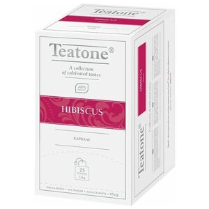Чайный напиток красный Teatone Hibiscus в пакетиках, 25 пак.