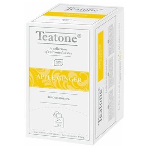 Чайный напиток травяной Teatone в пакетиках, шиповник, имбирь, 25 пак.
