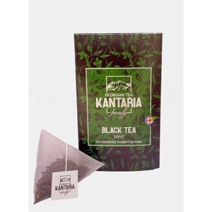 Черный чай с мятой, в пирамидках, 50гр, 20 индивидуальных пакетиков, KANTARIA family