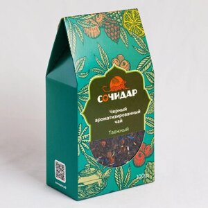 Черный чай Сочидар, Таежный. Подарочная упаковка 100г.