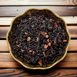 Черный чай Винтаж Леди Земляника ягодный листовой 50 грамм