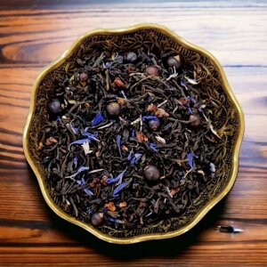 Черный чай Винтаж Сердца Трех ароматизированный листовой 100 грамм