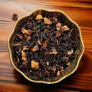 Черный чай Винтаж Ванильное небо листовой ароматизированный 50 грамм