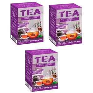 Черный крупнолистовой чай Эрл Грей с бергамотом, натуральный, в пакетиках для чайников и френч-прессов, укрепляет иммунитет, TEA, 3 шт. 10пак. х5г.