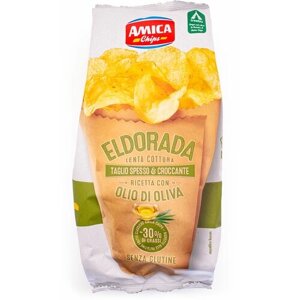 Чипсы Amica Chips картофельные c оливковым маслом обезжиренные, соль, 130 г