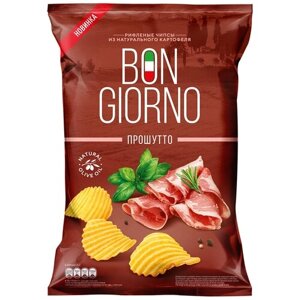 Чипсы BON GIORNO картофельные, прошутто, 80 г