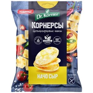 Чипсы Dr. Korner цельнозерновые кукурузно-рисовые корнерсы, начо-сыр, 50 г