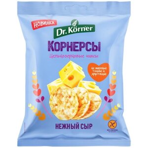 Чипсы Dr. Korner цельнозерновые кукурузно-рисовые корнерсы, сыр, 50 г